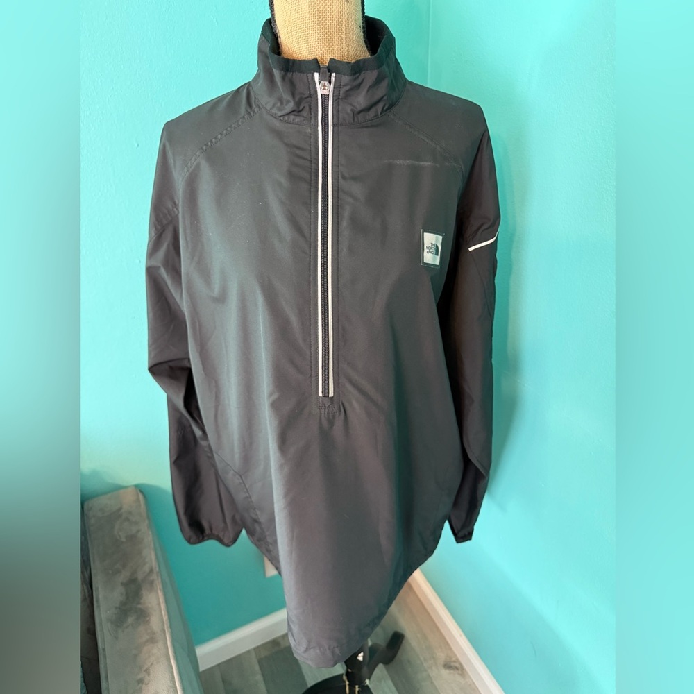 EUC The North Face Men’s Lightweight Half Zip Black Jacket Size Large